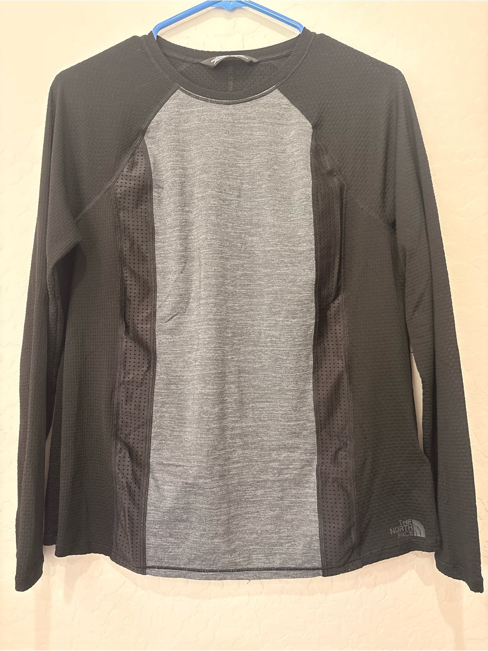 The North Face Women’s Black and Gray Long-Sleeve Athletic Shirt